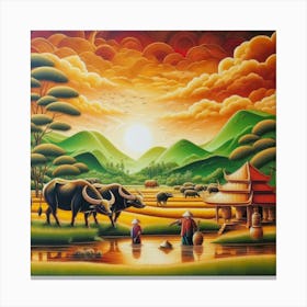 Asian Landscape Painting 2 Canvas Print