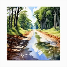 Road In The Woods 1 Canvas Print