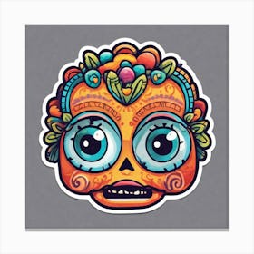 Day Of The Dead Skull 52 Canvas Print
