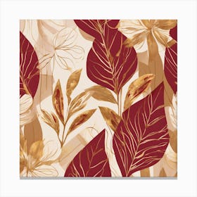 Gold Leaves 1 Canvas Print