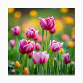 Silent Spring Garden Flowers Art Print 5 Canvas Print