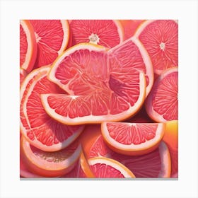 Pink Grapefruit Art Print (3) Canvas Print