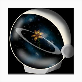 Flower In Space Canvas Print