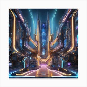 Futuristic Space Station Canvas Print