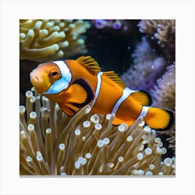 Clownfish With Anemones Canvas Print