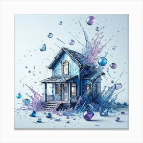 House In Water Canvas Print