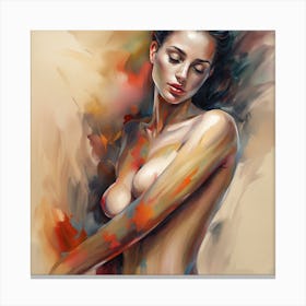 Abstract  Of A Nude Woman Canvas Print