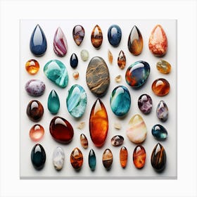 Colorful Gemstones Canvas Print