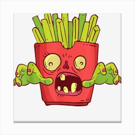 Halloween Zombie Fries Monster Zombie Fan Snack Canvas Print