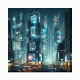 Futuristic Cityscape 2 Canvas Print