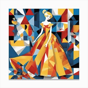 Fantasy Woman Cubism Style Canvas Print