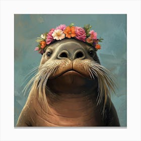 Seal With A Flower Crown Toile