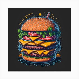 Burger Art Canvas Print