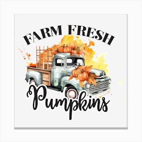 Farm Fresh Pumpkins Fall Sublimation Designs Bundle.3 Canvas Print