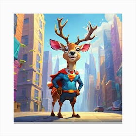 Super Deer 3 Canvas Print