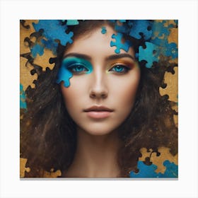 Jigsaw Puzzle make up Canvas Print