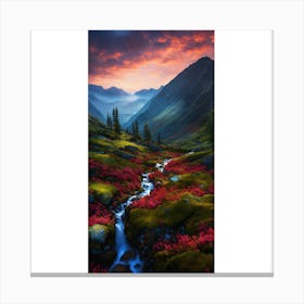 Sunset In The Mountains 6 Canvas Print