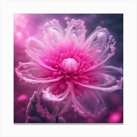 Pink Dahlia Flower Canvas Print