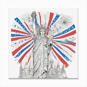 Liberty - 4th Of July Canvas Print