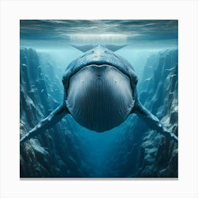 Whale In The Ocean 1 Canvas Print