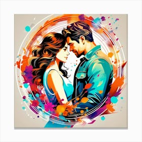 Creative Love And Relationship Illustration 108 Canvas Print