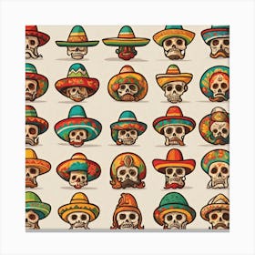 Day Of The Dead Skulls 11 Canvas Print