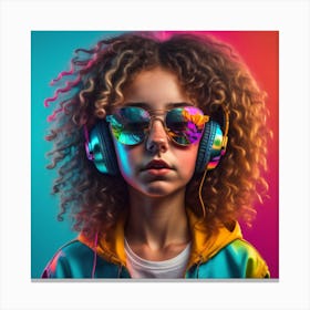 Colourful girl Canvas Print