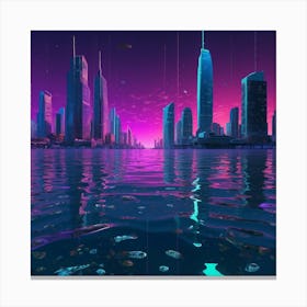 Default Climate Change Apocalypse A Submerged Cityscape Partia 3 Canvas Print