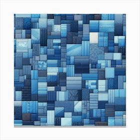 Blue Squares 1 Canvas Print