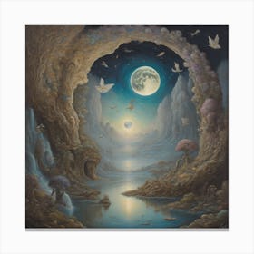 'Moonlight Cave' Canvas Print