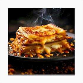 Lasagna On A Plate Canvas Print