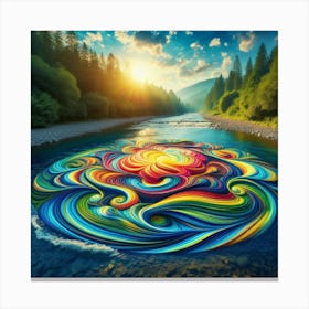 Abstract river 1 Canvas Print