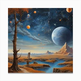 Space Landscape 1 Canvas Print