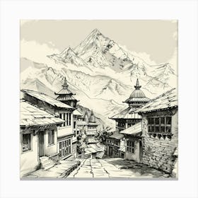 Nepali Village 1 Canvas Print