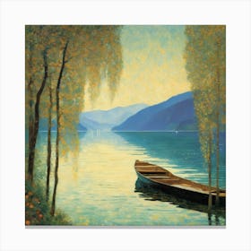 On Lake Attersee, Gustav Klimt 31 Canvas Print