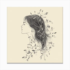 Woman'S Head Canvas Print