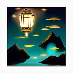 Fantasy Art: Floating Lanterns Canvas Print