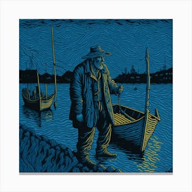 Old Fisherman Canvas Print