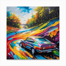 Splatter Car 18 Canvas Print