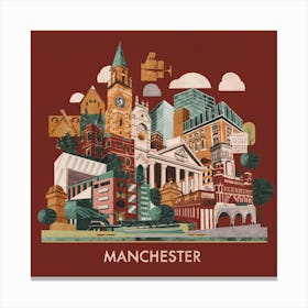 Manchester Cityscape Canvas Print