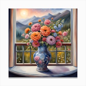 Flowers In A Vase 1 Canvas Print