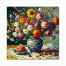 Flowers In A Vase Canvas Print