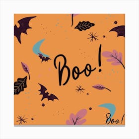 Vintage Orange Batty Boo Canvas Print