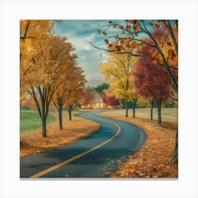 Autumn Road Canvas Print