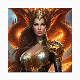 Female Demon uj Canvas Print