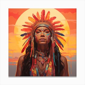 Native Sun Canvas Print