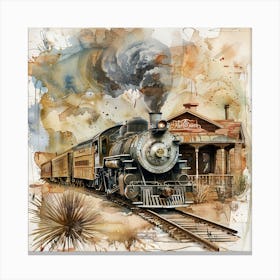 Vintage Steam Train 12 Canvas Print