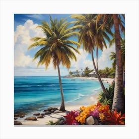 Tropical Beach 1 Canvas Print