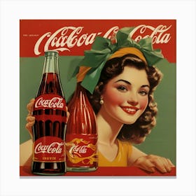 Default Default Vintage And Retro Coca Cola Advertising Aestet 0 (3) Canvas Print