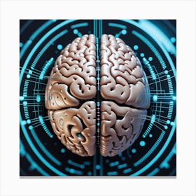 Artificial Intelligence Brain 17 Canvas Print